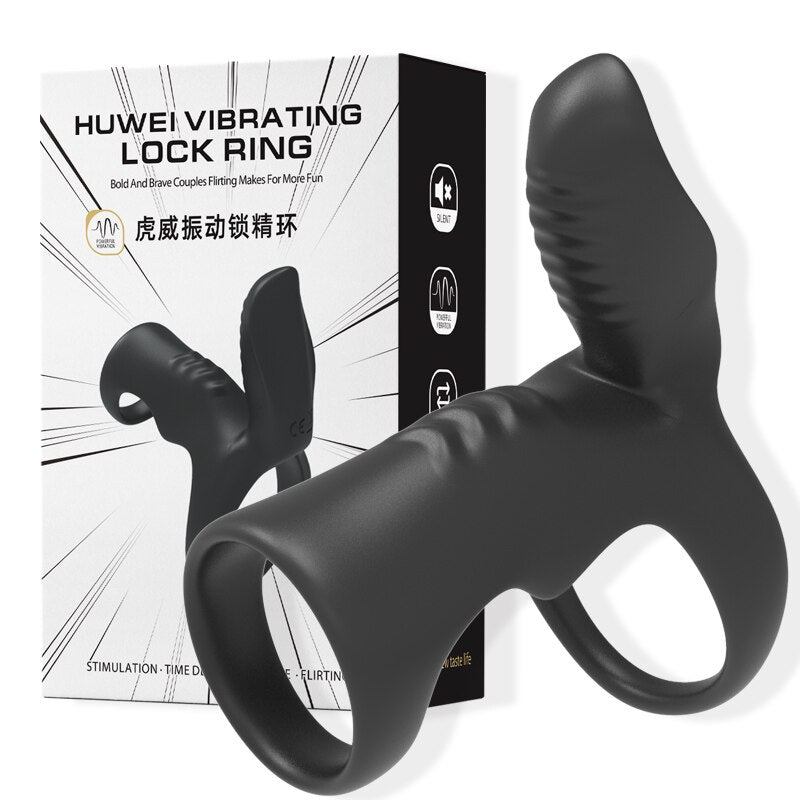 Dual Vibrating อวัยวะเพศชาย Clitoris แหวนดูด Anal Stimulation Penis Erection Vibrator สำหรับคู่ Cockring รีโมทคอนโทรลเครื่องมือทางเพศ