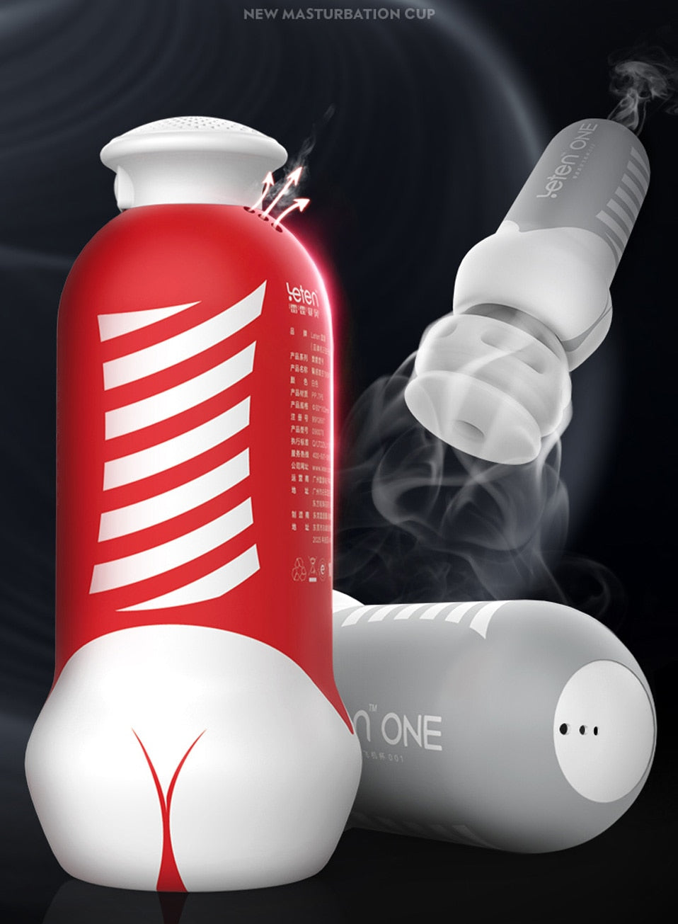 Leten Masturbator for Man Toys Men Three Stoma Air Sucking Products Fully Automatic Female Sex Moanning. Virtual Skin for Men