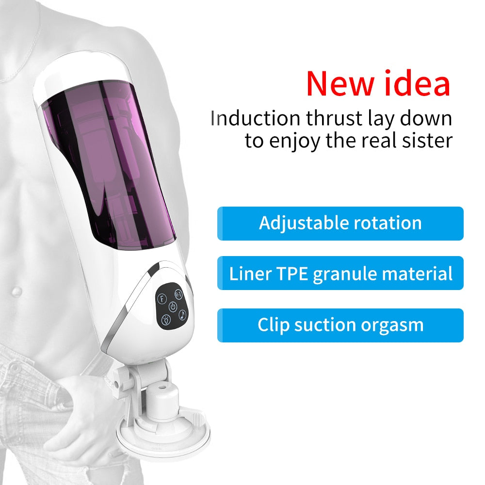 Powerful Automatic Telescopic Rotation Male Masturbator Voice Interaction Masturbator Cup Vagina Sex Toys for Men Adult Sex Shop