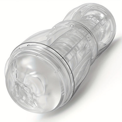 Mesterstar Dual Open Ended 360° Rotating Male Masturbators Stroker Sleeve. Pocket Pussy Sex Toys for Adult with 3D Crystal Realistic Textured Vagina Male Masturbators Cup