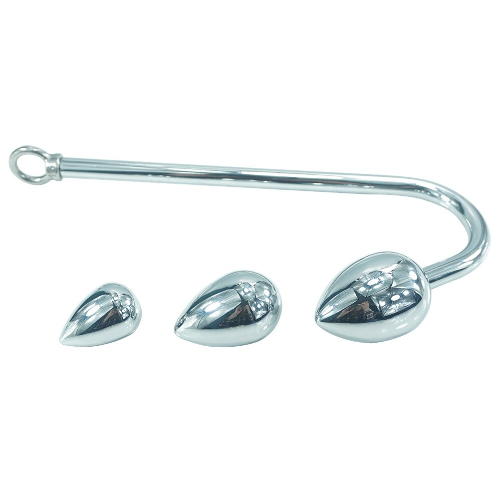Anal Hook Metal Butt Plug with Ball Anal Plug Dilator Multifunctional Masturbation Butt Sex Toys