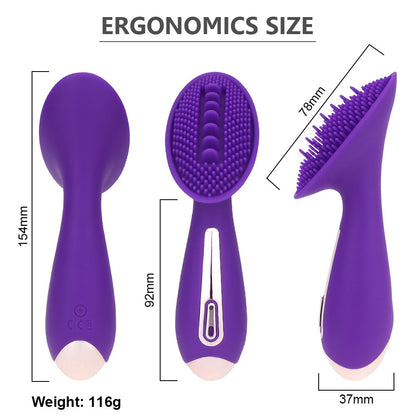 10 โหมด Dildo ลิ้น Vibrator หัวนมนวด Clitoris กระตุ้นช่องคลอดกระชับหี Masturbator ผู้ใหญ่ของเล่นสำหรับผู้หญิง