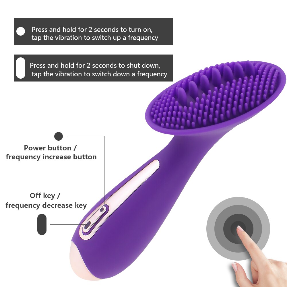 10 โหมด Dildo ลิ้น Vibrator หัวนมนวด Clitoris กระตุ้นช่องคลอดกระชับหี Masturbator ผู้ใหญ่ของเล่นสำหรับผู้หญิง