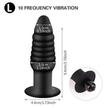 Vibration Anal Plug Safety Silicone Butt Plug Female Masturbation Tool Prostate Massager Erotic Sex Toys for Couple