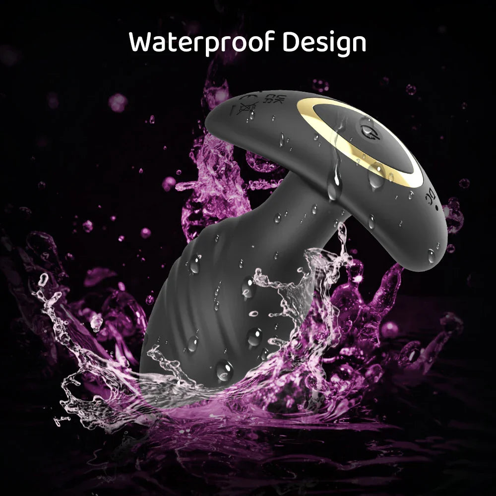10 Speeds Rotating Anal Vibrator Butt Plug Men Prostate Massager Anal Stimulator Female Masturbator Adult Sex Toys for Women Gay