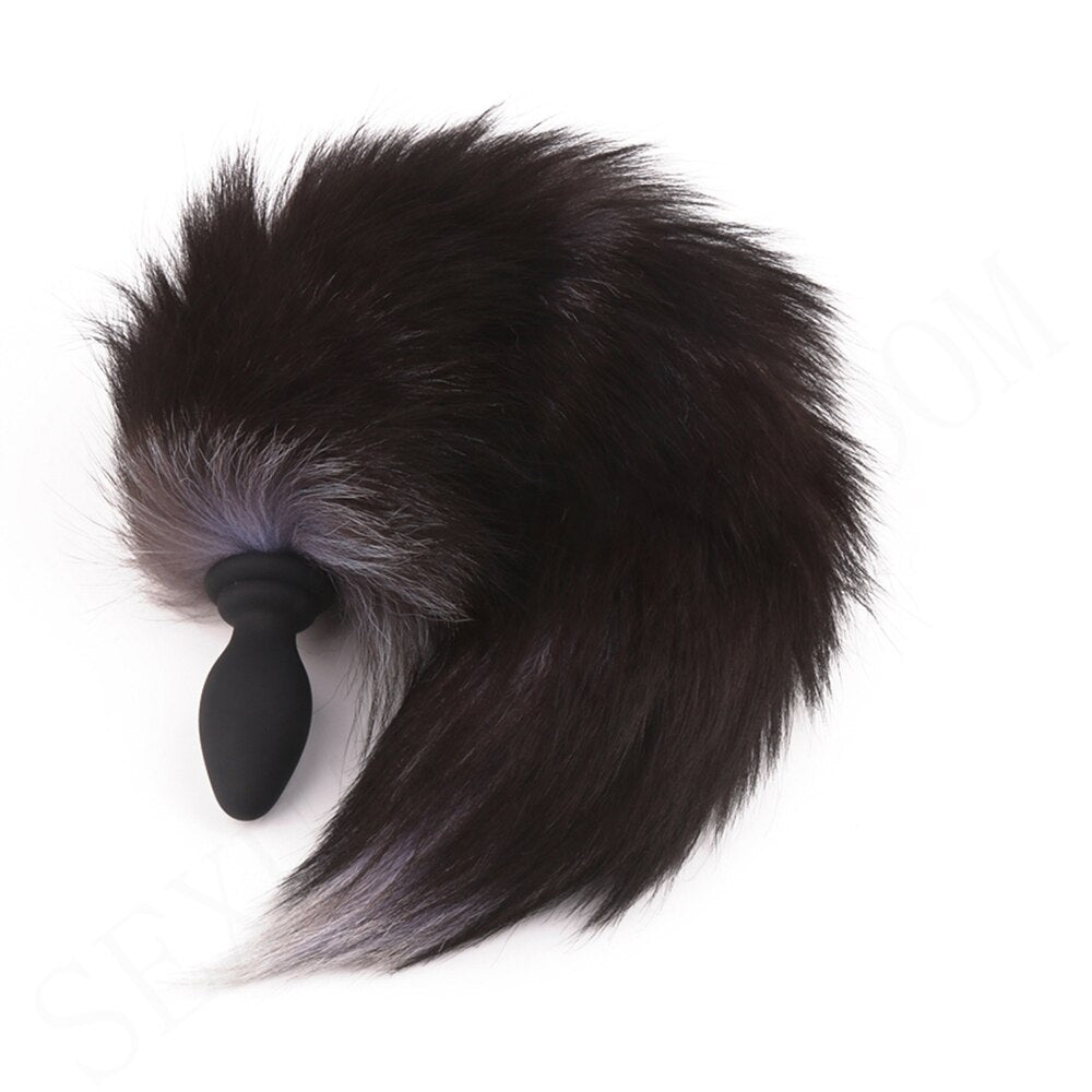10-frequency Remote Control Anal Plug Vibrator with Fox Tail Silicone Butt Plug Adult Game Prostate Massager Sex Toy for Couples