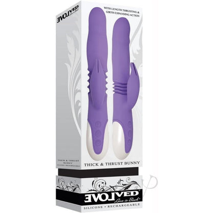 EN-2872 Thick & Thrust Rabbit Vibrator. Purple