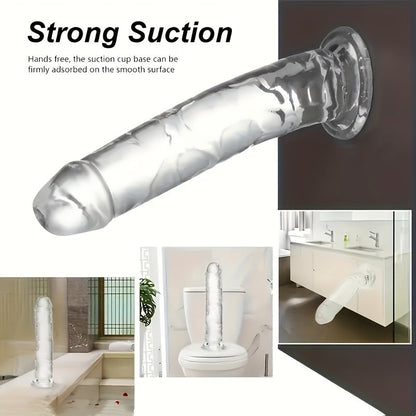 Transparent Big Dick 6 Sizes Realistic Jelly Dildo Women Gay Anal Sex Toys Masturbators Penis Suction Cup