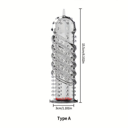 Crystal Men's Adult Sex Toy Penis Cover Sleeve Penis Extender Reusable Delay Ejaculation Add More Fun And Excitement For Men Women Couples