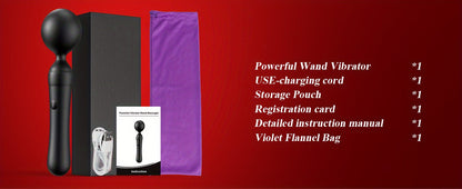 AV Wand Vibrator Handheld Magic Cordless Massager. Full Silicone Waterproof Vibrator Women Sex Toys for Clitoral Nipple Massage. Rechargeable Quiet Powerful Adult Sex Toys & Games for Couple Pleasure
