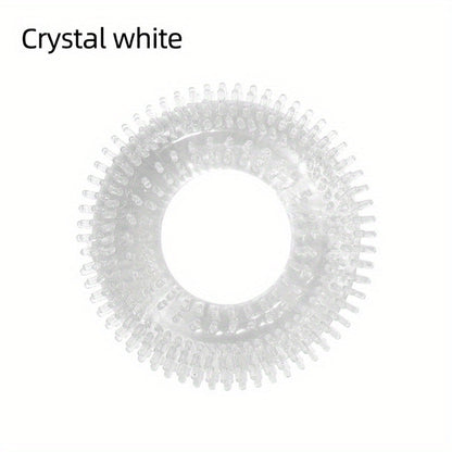 Crystal Pink Adult Novelty penis Ring - 44MM/1.73in Diameter. 14MM/0.551in Thickness. Silicone Material. Suitable for General Occasions