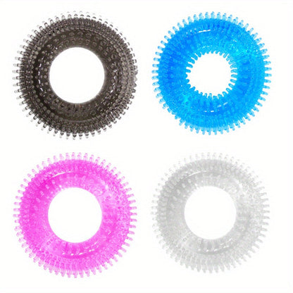 Crystal Pink Adult Novelty penis Ring - 44MM/1.73in Diameter. 14MM/0.551in Thickness. Silicone Material. Suitable for General Occasions