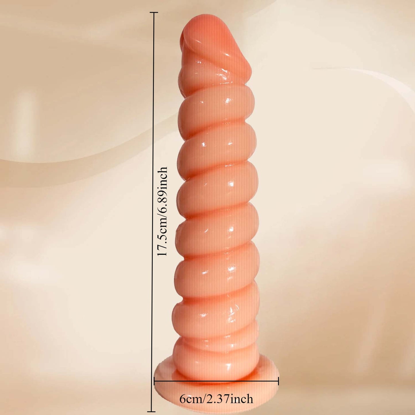 Dildo: Flexible PVC Anal Toy with Striped Design for Anal Training and Pleasure