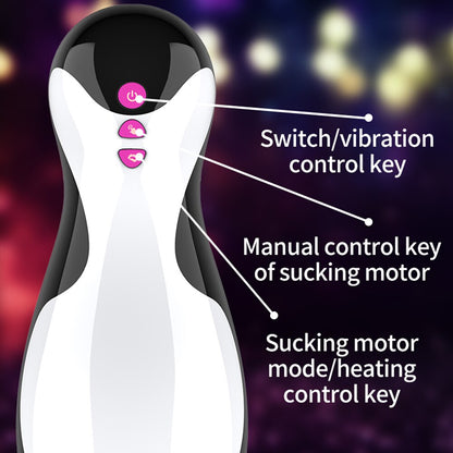 Smart heating vagina masturbator male sex toy 18+
