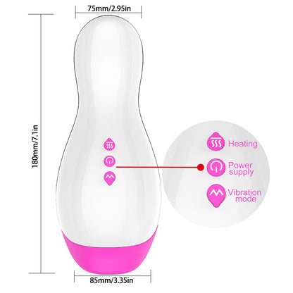 Smart heating vagina masturbator male sex toy 18+