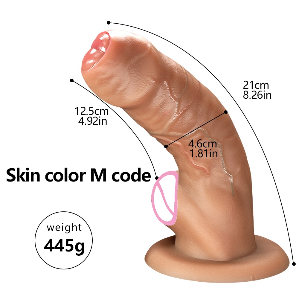 18-inch soft realistic dildo made of medical grade silicone for adult sex toys