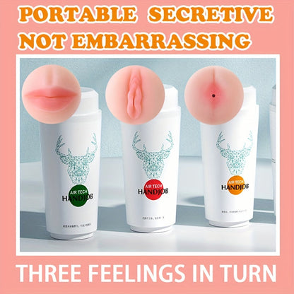 Male Masturbators - Waterproof. Latex-Free Tpe. Manual Pocket Pussy With 3 Realistic Textures For Enhanced Pleasure Male Mastuŕbation Toys Sex Toy For Men Masturbating
