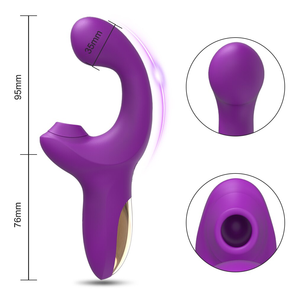 20ความเร็วที่มีประสิทธิภาพ Dildo Vibrator หญิง Clit Sucker Clitoris Stimulator เลียนแบบนิ้วมือ Wiggling เซ็กซ์ทอยสำหรับสตรี