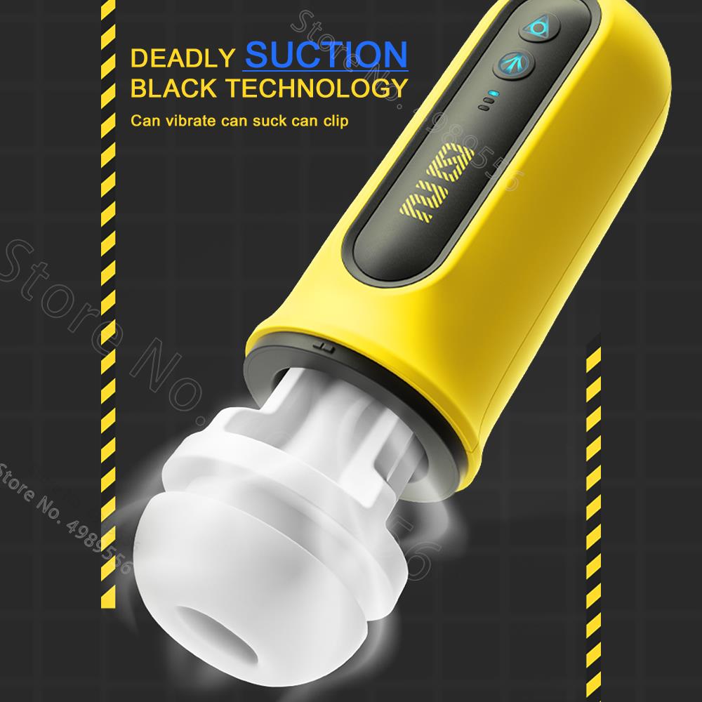 Automatic Masturbator ชายการสั่นสะเทือนอมควย Sucking Machine ซิลิโคนช่องคลอด Masturbation คัพเพศของเล่นผู้ใหญ่สินค้าสำหรับชาย