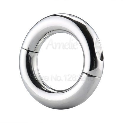 28-50mm Stainless Steel Penis Ring Scrotum Pendant Ball Stretcher Penis Enhancer Restraint Metal Cock Ring Sex Aid Toys for Men