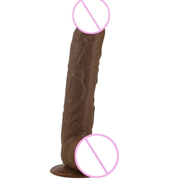 28*5CM Super Huge Black Dildos Strapon Thick Giant Realistic Dildo Anal Butt with Suction Cup Big Soft Penis Sex Toy for Women