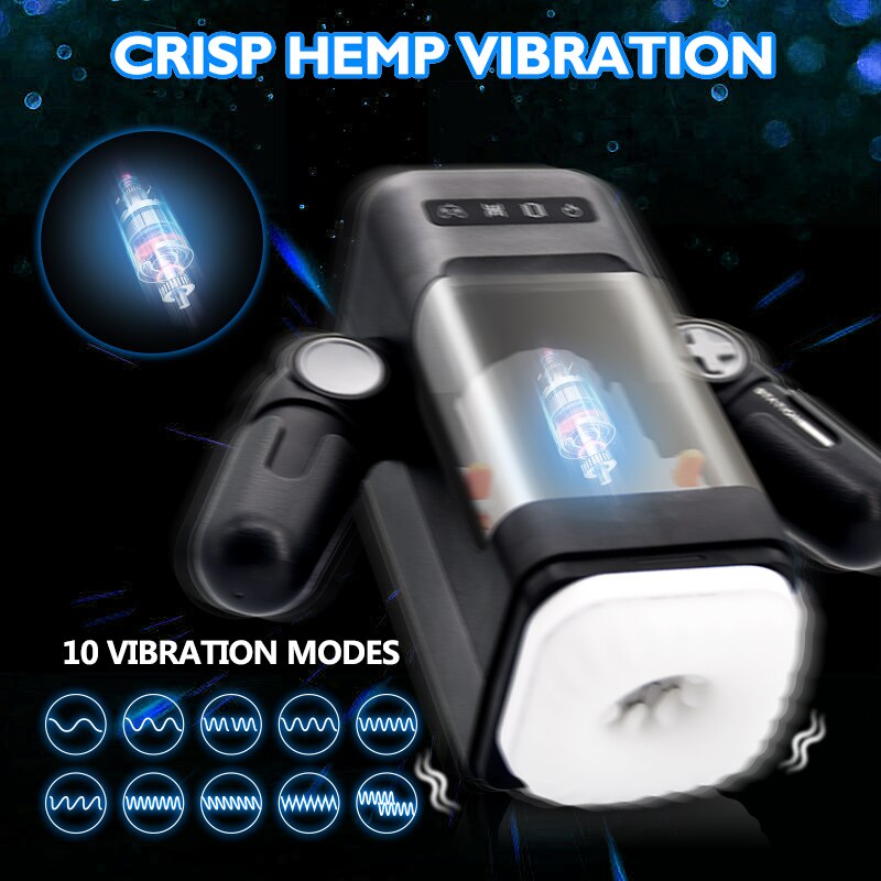 Auto-Heating Robot Game Cup for Men Vibrating Realistic Vagina with Phone Holder