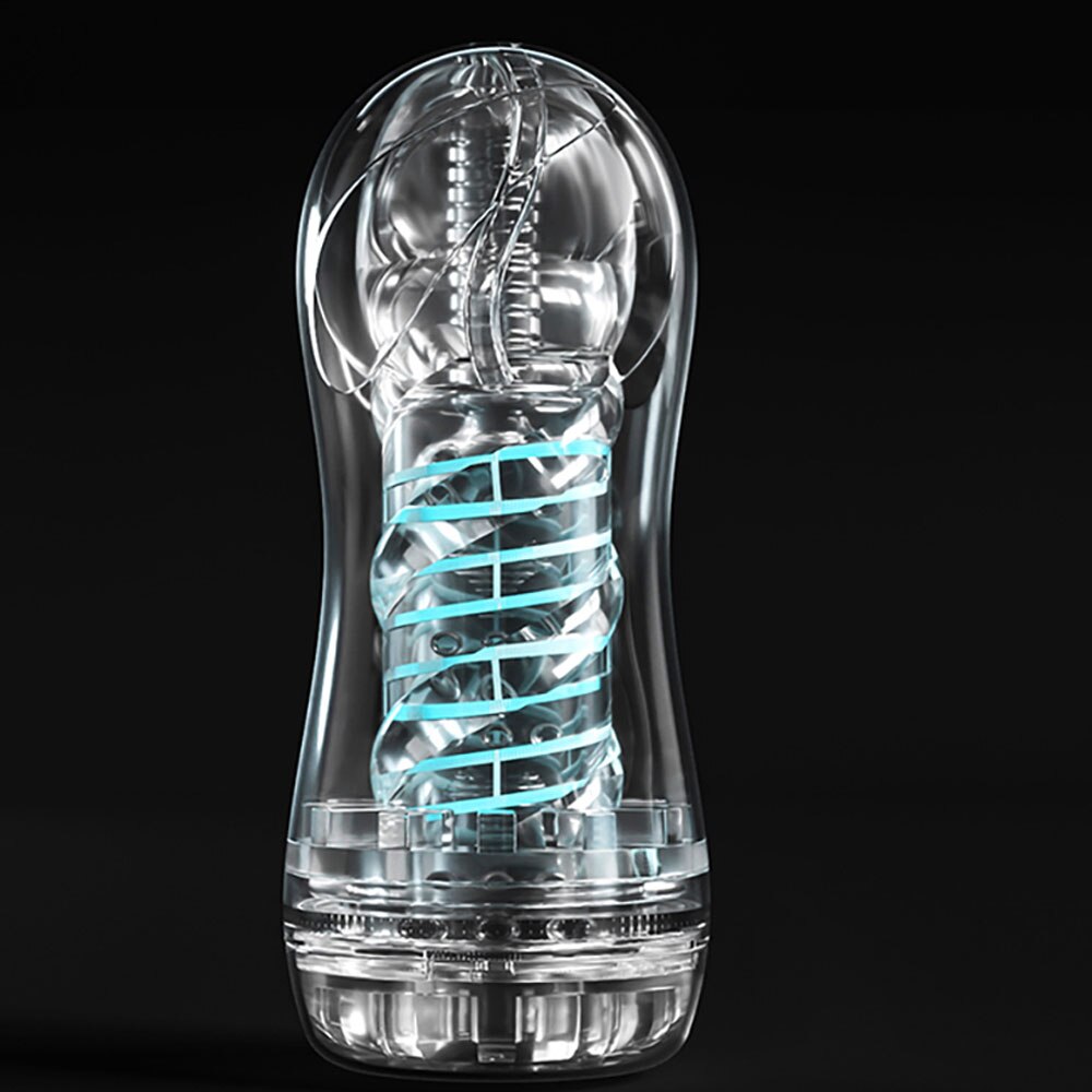 Vacuum-controlled artificial vagina for men, "vagina in a can".