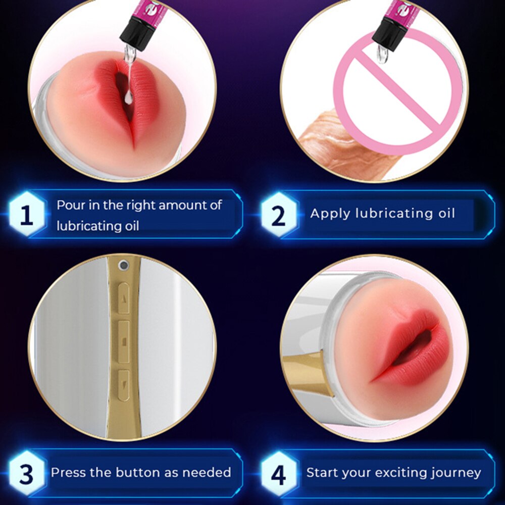 Dual-Head Vibrator Enjoyment Masturbation Cup Tongue Licking Vagina Pocket Pussy Adult Vibrator Sexy Toy for Men Orgasm