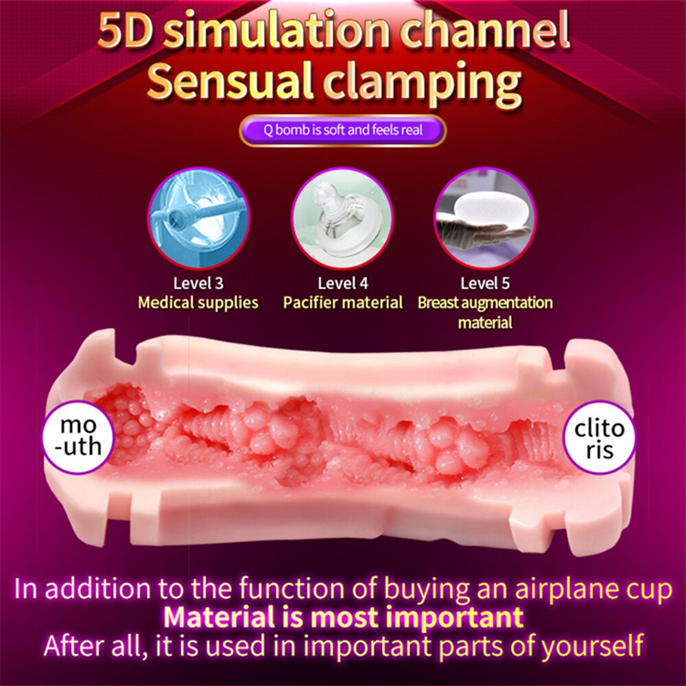 Dual-Head Vibrator Enjoyment Masturbation Cup Tongue Licking Vagina Pocket Pussy Adult Vibrator Sexy Toy for Men Orgasm