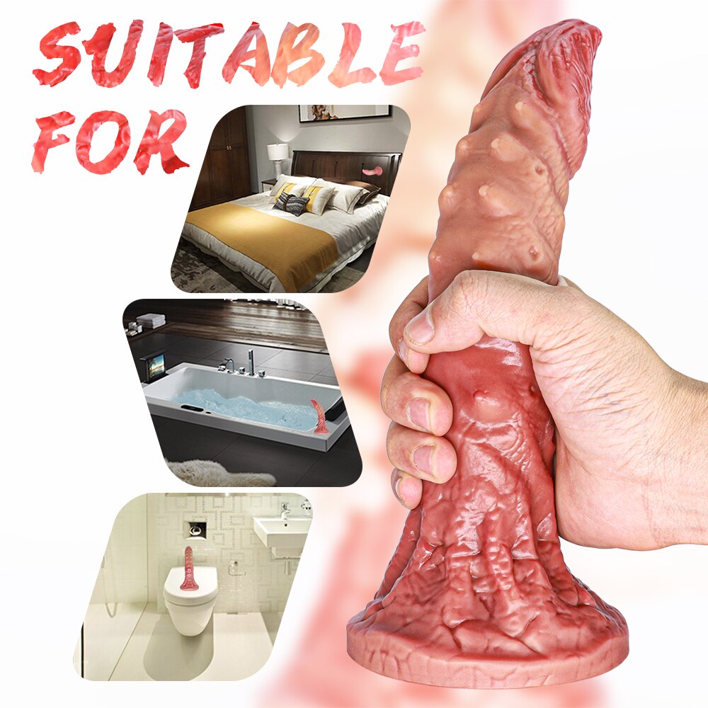 Genuine Crocodile Silicone Sex Toy for Penis Silicone Adult Sex Toys for Women G-Spot Massage Suction Cup for Couples