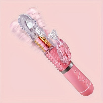 Telescopic Rotating Ball Vibrator For Women's Sexual Impact. Fake Penis. Masturbator. Adult Products