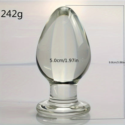 5cm Glass Anal Plug for Adult Use. Female and Male Anal Expansion. Masturbation. and Sexual Intercourse Products