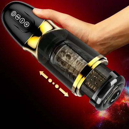 Automatic Rotating Pussy for Men Silicone Self-Pleasure Masturbation Cup 10*10 Modes Sex Toy Realistic Vagina for Adult Men