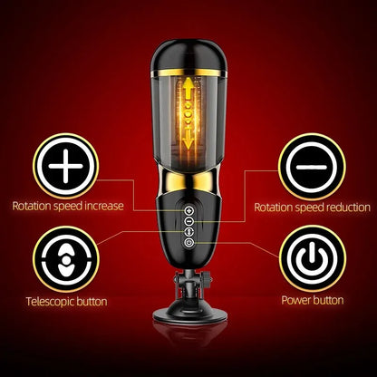 Automatic Rotating Pussy for Men Silicone Self-Pleasure Masturbation Cup 10*10 Modes Sex Toy Realistic Vagina for Adult Men