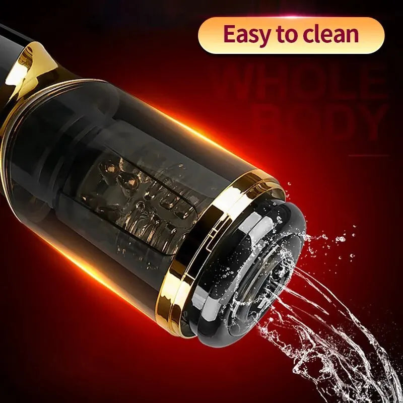 Automatic Rotating Pussy for Men Silicone Self-Pleasure Masturbation Cup 10*10 Modes Sex Toy Realistic Vagina for Adult Men