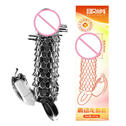 3D Crystal Condoms Dick Extender Penis Lengthen Bold Sleeve Sex Toys n Useful Sex Supplies