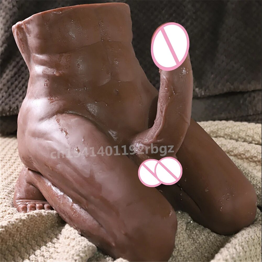 3D ชาย Kneeling ท่าทาง Lower Body ตุ๊กตาขนาดใหญ่อวัยวะเพศชายหญิงสำเร็จความใคร่ Dildo Strong กล้ามเนื้อขาผู้ใหญ่เซ็กซ์ทอยสำหรับชาย