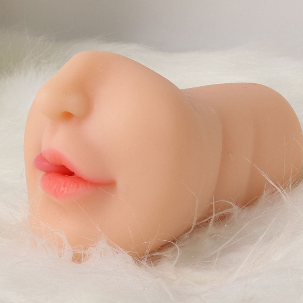 3D ที่สมจริง Oral Masturbation ชายคอหีเพศช่องคลอดจริง Pussy Sextoy สำหรับชาย3ใน1 Masturbstor ผู้ใหญ่อมควย sex Choop