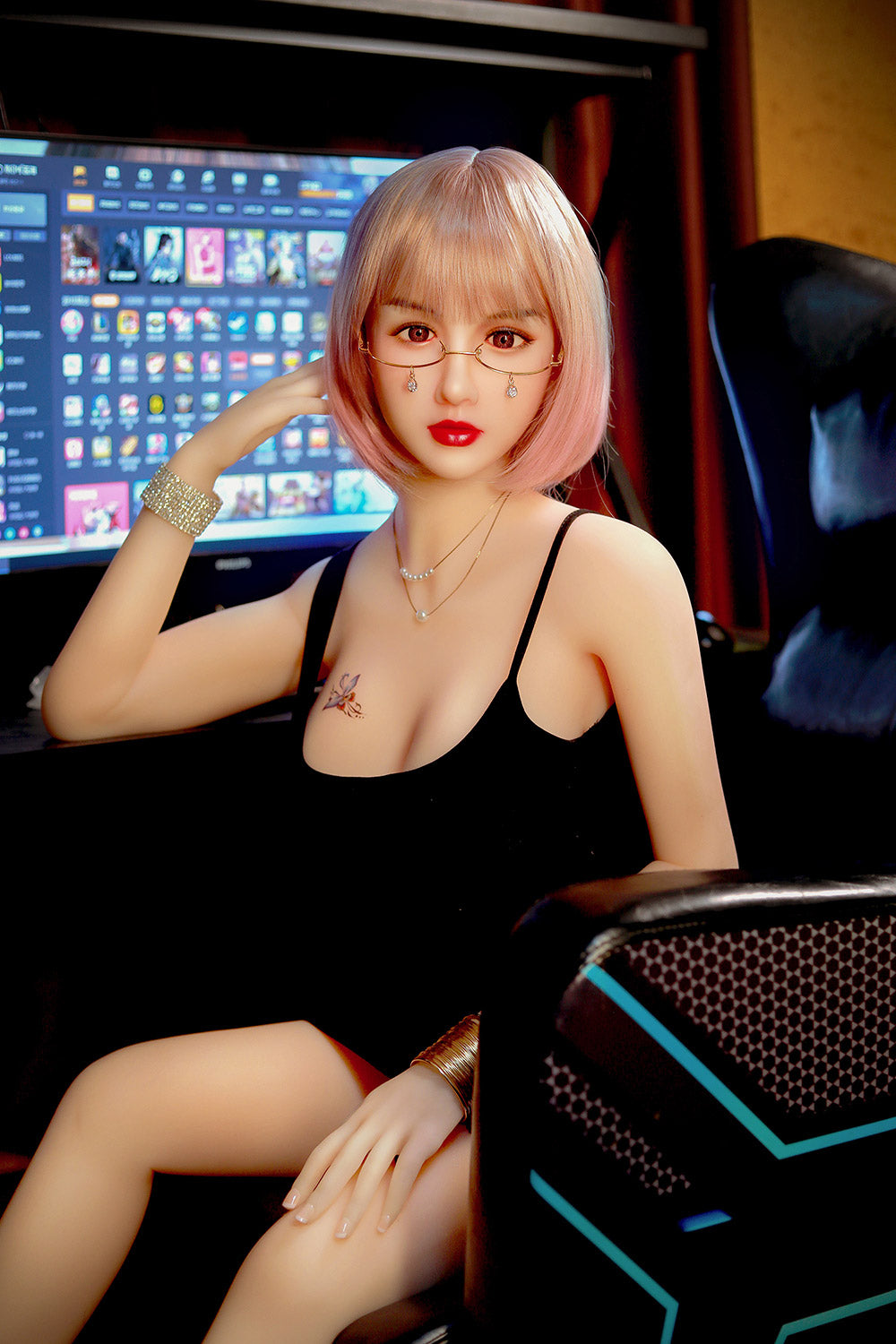 ประเทศไทย/เชียงใหม่ สต็อกสินค้า Margery 165 ซม. หัว TPE หน้าอกใหญ่ รอยสักสมจริง ตุ๊กตายางเบอร์ 1035