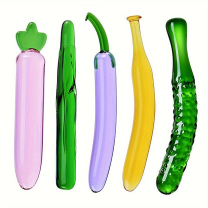 Sex Toy Fruit Vegetable Glass Dildo Masturbation Prostate Stimulator G-spot Massager Artificial Penis Adult Product for Women