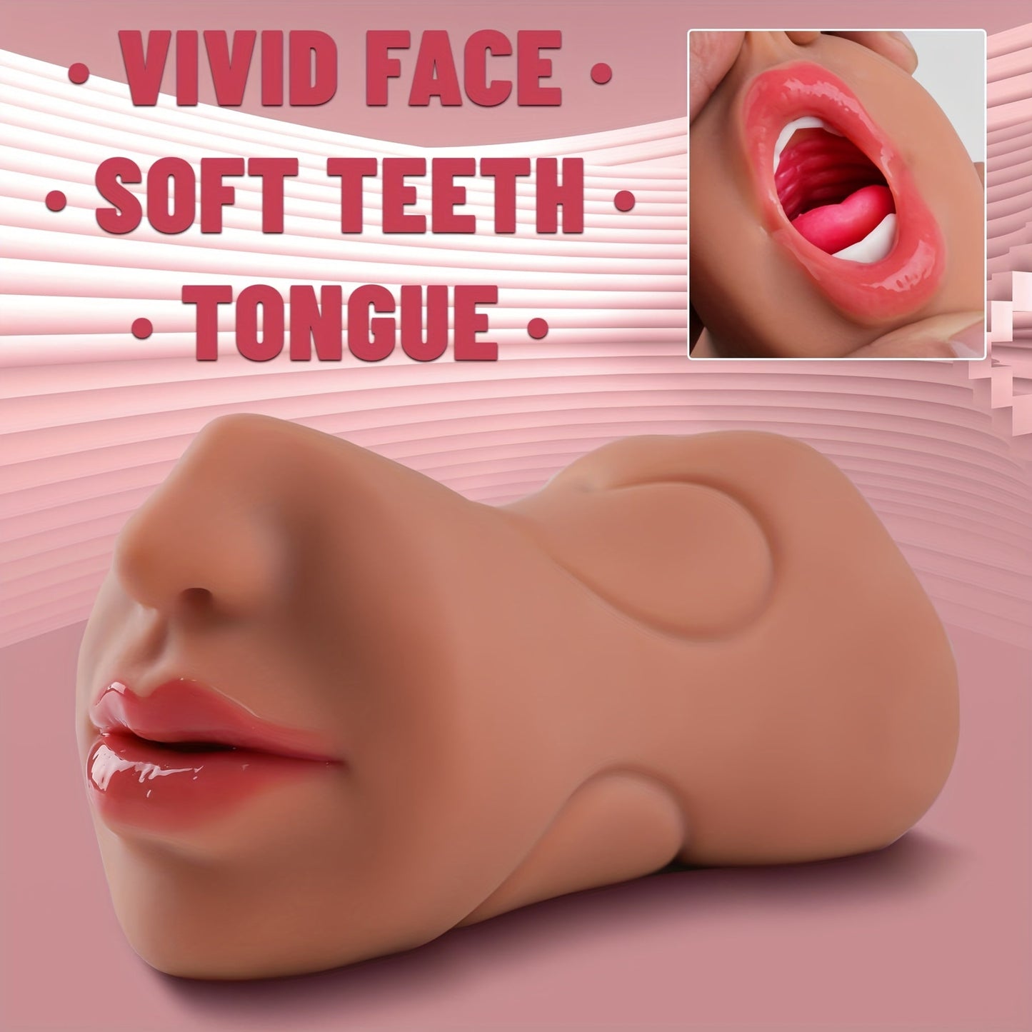3-in-1 Realistic Male Masturbator - Oral. Vaginal & Anal Pocket Pussy Sex Toy for Men with 3D Textured Channels. Ultra-Soft TPE Material. Waterproof Adult Pleasure Accessory