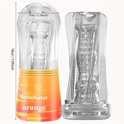 Transparent Crystal Masturbation Cup Male Use Masturbation Penis Exerciser Adult Supplies