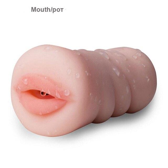 4D Realistic Deep Throat Men Silicone Artificial Vagina Mouth Anal Erotic Oral Sex Masturbator Sex Toys for Men Adult