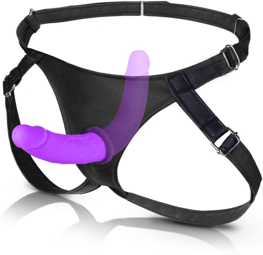 สายรัดสายรัดบนดิลโด้ซิลิโคนของเล่นทางเพศสำหรับผู้ใหญ่ G-spot Stimulator ดิลโด้คู่แบบถอดได้ เครื่องนวดช่องคลอด Masturbator สำหรับผู้หญิง เลสเบี้ยนและคู่รัก