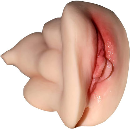 Vibrating Womb Masturbator. Male Masturbators Pocket Pussy Realistic Stroker Lifelike Vaginal Oral Sex Toys for Man Masturbation