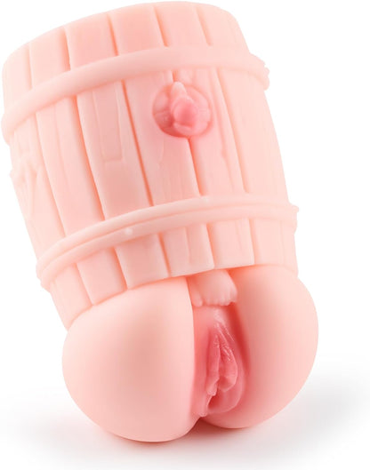2LB Pocket Pussy Toy Male Masturator. Female Sex toy Girl Stuck in Barrel with Fake Pussy. 3D Realistic Sex toys for Men with Barrel Sex Torso. Male Sex Toy for Men Masturbation