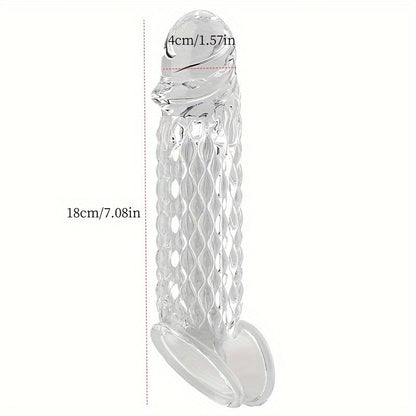 Blue Purple White Large TPE Material Wolf Tooth Mesh Simulation Penis Cover Penis Sleeve