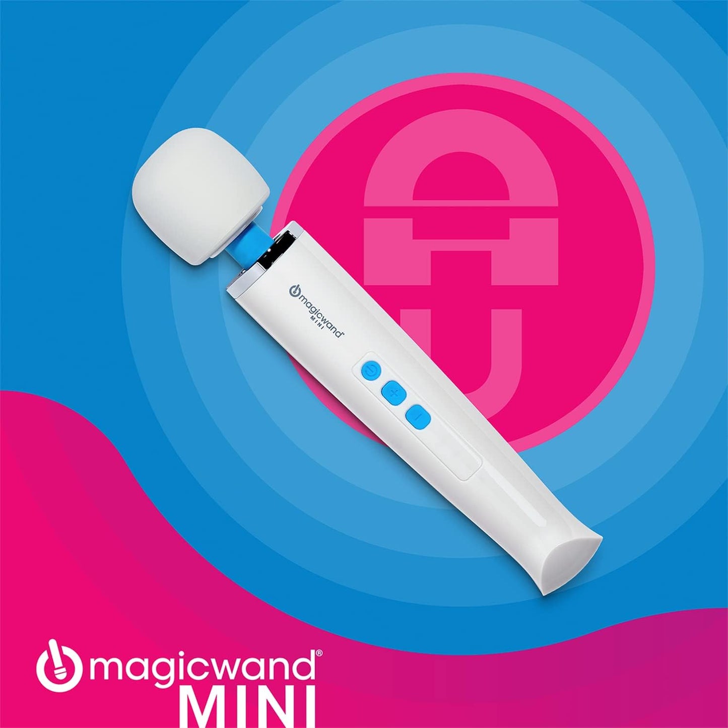 Magic Wand Mini HV-135 - ไร้สาย - กะทัดรัด ปรับความเร็วได้หลายระดับ พร้อมหัวซิลิโคนอ่อนนุ่มและคอที่ยืดหยุ่น - เครื่องนวดส่วนตัวสำหรับผู้หญิง นวดคอ มือ หลัง กล้ามเนื้อ และศีรษะ