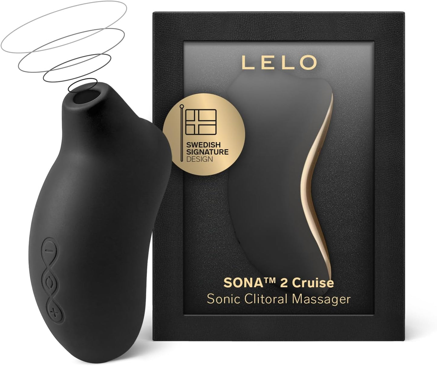 LELO SONA 2 Sonic Waves Clit Sucker อุปกรณ์กระตุ้นคลิทอริสด้วยคลื่นโซนิก กันน้ำได้ สำหรับผู้หญิง เพื่อความพึงพอใจที่ลึกซึ้งยิ่งขึ้น สี Cerise