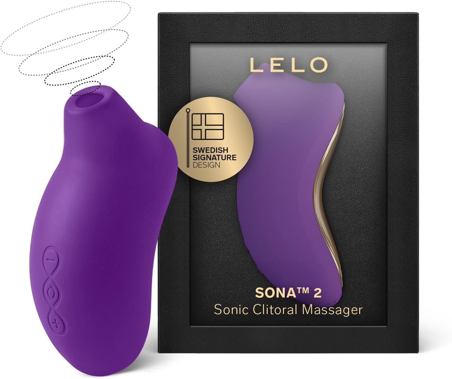 LELO SONA 2 Sonic Waves Clit Sucker อุปกรณ์กระตุ้นคลิทอริสด้วยคลื่นโซนิก กันน้ำได้ สำหรับผู้หญิง เพื่อความพึงพอใจที่ลึกซึ้งยิ่งขึ้น สี Cerise